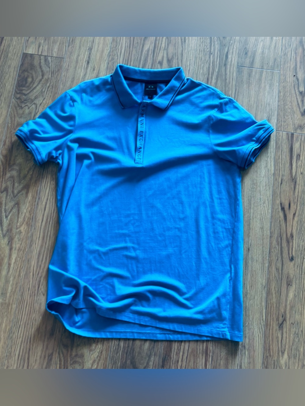 Armani Exchange Men's Polo in Bright Blue